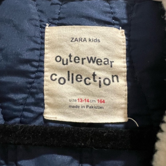 Zara Kids Denim and Faux Sherpa Jacket - Picture 4 of 4